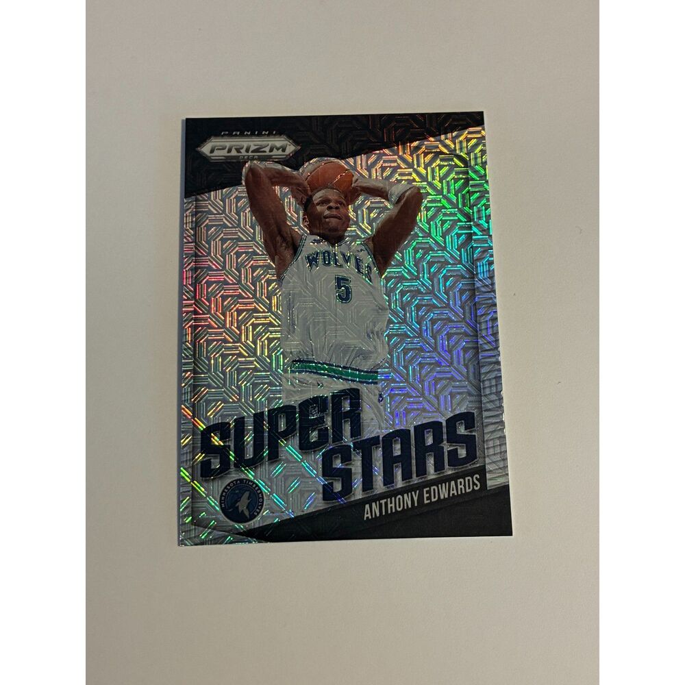 2024-25 Prizm Deca Anthony Edwards Super Stars Mojo /25 #1 Wolves